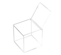 TOYANDONA Boîte de Rangement en Acrylique Carrée 12 X 12 CM Couvercle pour Capsules de Café, Sachets de Thé et Objets Divers, Adaptée au Bureau la Maison