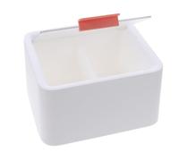 TOYANDONA Boîte de Rangement Maquillage en Abs Blanc Compartiments, Design Simple et Sécurisé, pour Bureau ou Coiffeuse, Organise Disques Démaquillants Efficacement