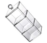 TOYANDONA Boîte de Rangement pour Coton Démaquillant Transparente avec Couvercle Hermétique Organisateur Multifonction pour Cotons Bijoux et Cosmétiques