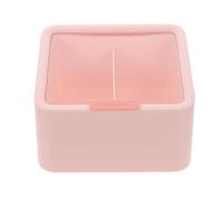 TOYANDONA Boîte de Rangement pour Disques Démaquillants en Coton Compartiments, Design Simple en Abs, pour Bureau ou Salle de Bain, Gain de Place Assuré