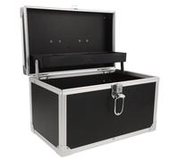 TOYANDONA Boîte de Rangement pour Magicien en Alliage D'aluminium Noir | Poignée Ergonomique, Coins Renforcés et Verrouillage, Intérieur Organisé, Usage Atelier ou Extérieur