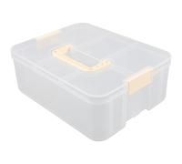 TOYANDONA Boîte de Rangement Transparente Organisation Compacte et Polyvalente avec Poignée en PP pour Cosmétiques et Pilules pour Bureau et Urgence