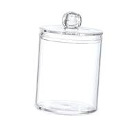 TOYANDONA Boîte de Rangement Transparente pour Coton Récipient Hermétique avec Couvercle Stockage Anti-poussière pour Boules de Coton Compact et Pratique pour Salle de Bains et Maison