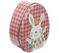TOYANDONA Boîte en Fer Décorative pour Pâques Motif Lapin et Œufs, Étui à Biscuits et Boîte à Bonbons pour Fête de Pâques, Rangement Chocolat et Mints