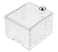 TOYANDONA Boîte Murale Transparente pour Coton Démaquillant Grand Rangement avec Couvercle Rabattable Organisateur Mural pour Salle de Bain Matériau Pet et Abs Facile à Nettoyer