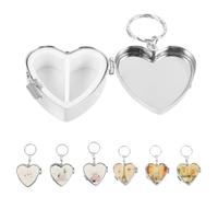 TOYANDONA Boîte Pilule Métallique de Cœur, Lot de 7 Boîtiers Hebdomadaires Portables, Organisateur de Remède pour Voyage et Usage Quotidien, Rangement Compact et Léger, Valise de Voyage