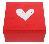TOYANDONA Boîte Présent Rouge 20x20x10 Cm en Papier pour Mariage et Saint-valentin, Boîte D'emballage pour Fleurs, Bonbons et Dragées, Coffret Décoratif Polyvalent pour Anniversaire et Fête