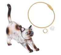 TOYANDONA Boîte Transparente pour Poils de Chat Porte-clés Organisateur Compact de Poils Animaux Capsule Souvenir Chat Portable Porte-clés Pendentif Mémorial Kawaii
