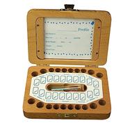 TOYANDONA Boitier pour Dentier en Bois, Boîte à Dents de Lait pour Bébé Rangement pour Cheveux de Fœtus et Stickers, Petite Boîte Souvenir pour Garçon et Filles