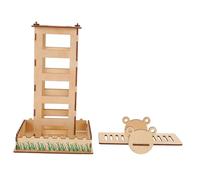 TOYANDONA Bol à Grains Mangeoire Enceinte Lapin De Plein Air Étagère Animaux De Compagnie Alimentation Foins Small Pet Fay Feeder Râtelier à Foin en Bois