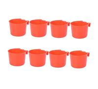 TOYANDONA Bol à Oiseaux 8pcs pour Mangeoire Et Abreuvoir en Plastique 8,3 x 8,3 x 6cm pour Perroquets Et Petits Animaux Facile à Installer Réutilisable Et Pratique pour Cages à Oiseaux