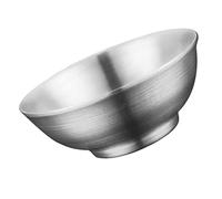 TOYANDONA Bol à Soupe Inox Double Paroi Bol Ramen Compact Résistant et Isolant pour Maison Restaurant et Usage Quotidien