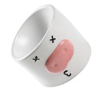 TOYANDONA Bol Céramique pour Animaux Écuelle Inclinée pour Chat Et Petit Chien Design Mignon Forme De Cochon Bol De Nourriture Et Eau Surélevé pour Repas Accessoire Et pour à