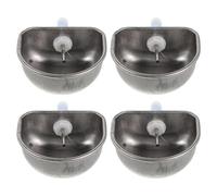 TOYANDONA Bol Distributeur d'eau Suspendu pour Lapin 4 Pièces en Acier Inoxydable Petit Format Kit de Buveur à Tétine Amovible pour Alimentation Domestique Animaux de Compagnie