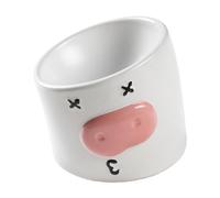 TOYANDONA Bol Élevé Céramique pour Et Chiens Écuelle Incliné pour Nourriture Et Eau Design Ergonomique Cou Vertébrale Accessoire Alimentaire Adorable Forme De Cochon pour Animaux De