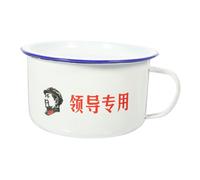 TOYANDONA Bol Émaillé Repas avec Poignée Set Pratique pour Déjeuner Bol Vintage pour Soupe et Ramen Boîte Repas Épaisse avec Couvercle Maison et Restaurant