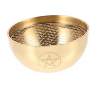 TOYANDONA Bol Laiton pour Offrandes et Décoration Plateau Cérémoniel Polyvalent pour Rituels et Méditation Ornement Rétro pour Fêtes et Lieux Sacrés