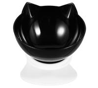 TOYANDONA Bol Surélevé Incliné pour Chat avec Protection Cervicale Plastique Anti-vomissement Mangeoire Ergonomique pour Animaux de Compagnie Facilite la Digestion et Maintien Propre