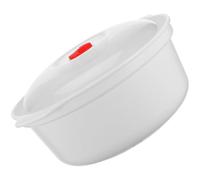TOYANDONA Bol Vapeur pour Micro-ondes Blanc en Pp Multifonctionnel Couvercle, Design Portable pour Cuisson Rapide de Riz, Soupe et Légumes à Domicile