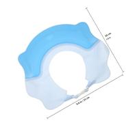 TOYANDONA Bonnet Garçon Fille Réglable Silicone Protection Oreilles Éclaboussures pour Garçon Fille Chapeau Bain Cartoon Bleu Adapté à Tous Âges