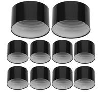 TOYANDONA Bouchons de Parfum pour Diffuseur à Roseaux 24 Dents 10 Pcs Noir Métal Étanche Remplacement Flacons Diffuseur Maison Bureau Voiture