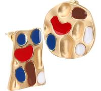 TOYANDONA Boucles D’Oreilles Asymétriques en Métal Mat Forme Palette de Peinture Originale 1 Paire pour Femmes et Adolescentes Bijoux Artistiques Uniques Présent Créatif pour Artistes