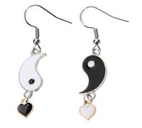 TOYANDONA Boucles D’oreilles Pendantes Yin Yang Tai Chi, Design Imposant, Alliage Sûr, pour Femmes et Adolescentes, Mode Quotidienne et Occasions Variées, Forme Goutte Moyenne