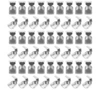 TOYANDONA Boucles de Lacets Pratiques et Faciles à Utiliser pour Chaussures 100pcs en Acier Inoxydable Argentées Accessoires Indispensables Laçage Rapide