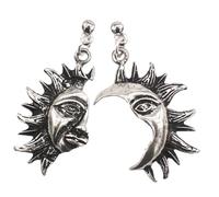 TOYANDONA Boucles D'oreilles Asymétriques Soleil Et Lune Punk En Alliage Sûr Pour Femmes Gothiques, Légères Et Hypoallergéniques, Pour Soirée Et Fête, Paire Unique