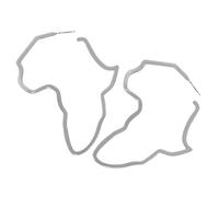 TOYANDONA Boucles Oreilles Femme Clous Carte Afrique Exagérées Argenté Bijoux Légers et Antiallergiques pour Élégance Quotidienne