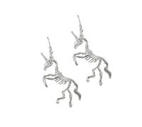 TOYANDONA Boucles Oreilles Licorne Squelette Vintage Alliage Léger Accessoires Mode Femmes Design Original Punk et Amusant pour Fête et Usage Quotidien
