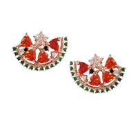 TOYANDONA Boucles Oreilles Pastèque Légères Petits Clous pour Femmes Bijoux été Élégants et Amusants Adaptés Aux Oreilles Sensibles et Occasions Quotidiennes