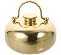 TOYANDONA Bouillotte en Cuivre Épais 11 MM 13 CM Petite Taille Chauffe-Mains et Pieds Réutilisable Poêle à Eau Chaude Portable pour Hiver Chauffe-Plat Étanche Usage Couleur Aléatoire