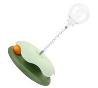 TOYANDONA Boule à Friandises Interactive pour Chat à Ressort Stimulant pour Distributeur de Récompenses pour Jeux Intérieur et Extérieur et Réduit Stress des Animaux de Compagnie