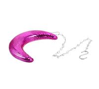 TOYANDONA Boule Disco à Suspendre de Lune Magenta, Miroir Réfléchissant à Facettes pour Décoration de Fête Disco, Rotation 360° pour Bar, Mariage et Soirée Nouvel An, Accessoire Scénique
