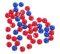 TOYANDONA Boules de Tombola Numérotées en Plastique 50 Pièces Bicolores Légères pour Tirage au Sort et Jeux Loto à Domicile Robustes et Résistantes aux Chutes