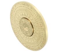 TOYANDONA Boussole Chinoise Traditionnelle en Laiton, Petite Taille, Double Face Huit Diagrammes Taoïstes, Décoration Intérieure Rétro pour Camping, Randonnée et Bureau, Compas D’équerre