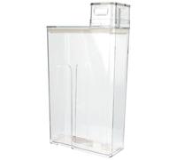TOYANDONA Bouteille de Lessive Rechargeable Transparente, Grand Contenant de Rangement pour Poudre, Sous-flacon Pratique pour Dosage à Pression, Usage Domestique, Récipient Solide