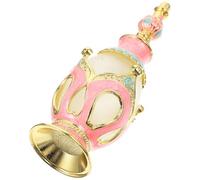 TOYANDONA Bouteille de Parfum Vide 25 ML Style Moyen-Orient Couronne Rose Flacon D’Huile Essentielle Étanche en Verre Mini Flacon de Parfum Vintage pour Aromathérapie et Décoration