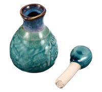 TOYANDONA Bouteille Goutte à Goutte en Céramique Bleue pour Huiles Essentielles - Flacon Rechargeable Bouchon 1 Pièce Aromathérapie et Décoration Intérieure