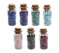 TOYANDONA Bouteilles Décoratives à Souhaits 7 Pcs Éclats de Cristal Naturel Assortis pour Décoration Intérieure, Collection et Création de Bijoux DIY