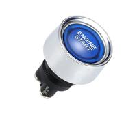 TOYANDONA Bouton Poussoir Démarrage Voiture Étanche LED Bleu Interrupteur Allumage Robuste Alliage Aluminium et Abs Voyant Lumineux Intégré pour Visibilité Nocturne