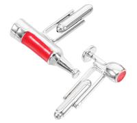 TOYANDONA Boutons de Manchette Fantaisie en Alliage Forme Verre à Vin, 1 Paire Unisexe pour Chemises, Accessoires Soirée et Présent Romantique Femme, Style Français Élégant