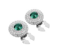 TOYANDONA Boutons de Manchette Ronds Élégants en Alliage et Cristaux, Légers Éclat Solide, 2 Pièces pour Accessoires Mode Quotidiens et Professionnels