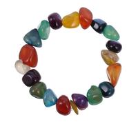 TOYANDONA Bracelet Agate Naturelle Irrégulière pour Femme Bracelet Pierre Précieuse Coloré Élégant Accessoire pour Quotidien Plage et Fête