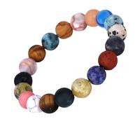 TOYANDONA Bracelet Créatif en Pierres Naturelles du Système Solaire, 8 Planètes, Taille Unique, Couleur Galaxie Étoilée, Ornement Délicat pour Femme, Bijou Quotidien et Résistant