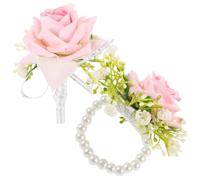 TOYANDONA Bracelet de Fleurs pour Mariée Décoration de Fleurs Poignet Accessoire Mariage sans Piquant