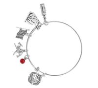 TOYANDONA Bracelet de Pompier Ajustable en Acier Inoxydable Charme Hache Bijou Unisexe pour Papa et Maman Pompier Présent Anniversaire ou Fête Familiale Bracelet Jonc Résistant et