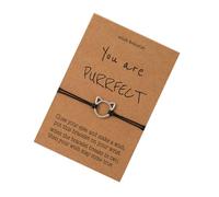 TOYANDONA Bracelet De Relation Tissé Chat En Alliage Réglable, Corde D'amitié, Unisexe, Usage Quotidien, Design Original Ajustable