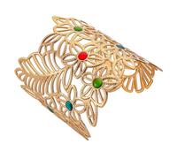 TOYANDONA Bracelet Manchette Femme Ajustable Forme Fleur Bijoux Bras Ouverts Élégants et Durables pour Femmes